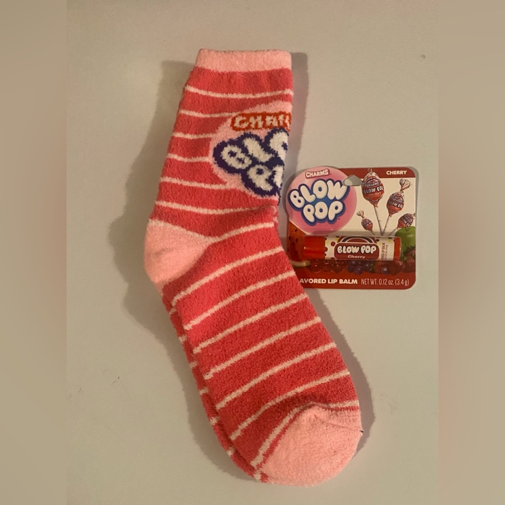 Fun Novelty Fuzzy Socks & Lip Balm